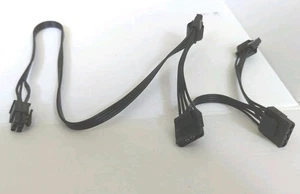 Corsair Type 4 6 Pin to 4 Molex Modular Power Supply Type 3 Cable RMx HX HXi - Picture 1 of 5
