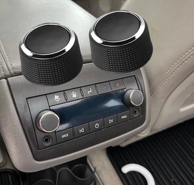 1 Pair Rear Control Knobs Audio Radio Fits Escalade Enclave Tahoe Chevrolet GMC - Imagem 1 de 4