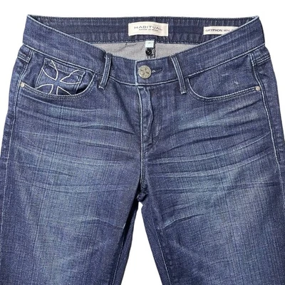 Jeans Habitual Denim Gryphon Mini Bootcut Azul El Dorado Lavado Oscuro Talla 26 Foto 1 de 4