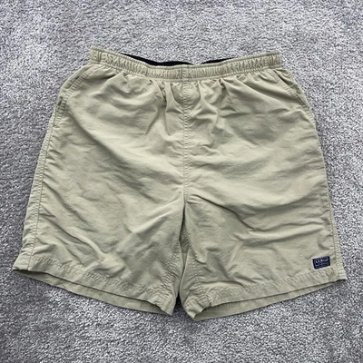 LL Bean Shorts Mens Medium Supplex Swim Trunks Beige Tan Mesh Lined O XR41 - Image 1 of 4