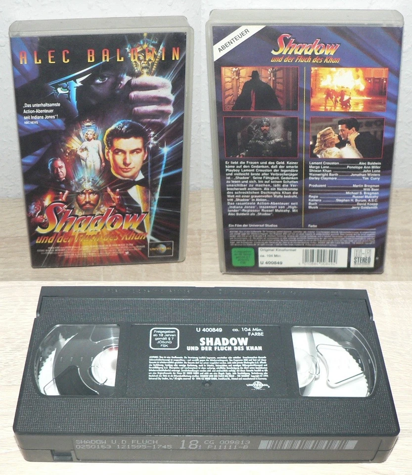 Shadow Und Der Fluch Des Khan VHS  mit Alec Baldwin u.a. CIC Video *Rarität* :-) - Bild 1 von 1