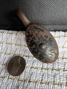 Antica puleggia blocco piccola 2,5 pollici rustica in ghisa - possibile palo bandiera - Foto 1 di 17