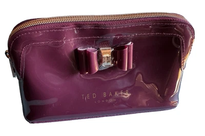 Ted Baker Plum Patent Toiletries Bag NEW! - Image 1 of 4