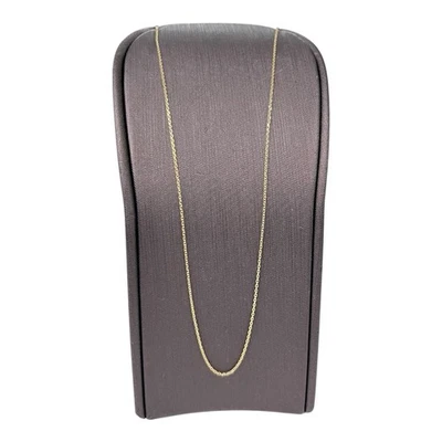 9ct 9k Yellow Gold Italian Fine Cable Link Chain Necklace 0.89 Grams 45cm. New - Image 1 of 4