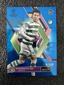 2022-23 Topps Finest Soccer HYEONGYU OH /150 Blue Refractor Rookie Celtic FC