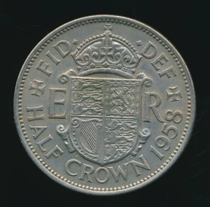 Great Britain 1958 1/2 CROWN (Copper-Nickel) - Picture 1 of 2