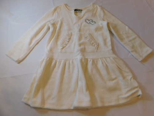 OFF WHITE Abito bambino per bambine The Children's Place bianco velluto cuori taglia variazione con etichette