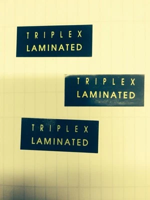 JAGUAR XKE SIIIE V12E 1971 1972 1973 1974 PARA-BRISA TRIPLEX DECALQUE FRENTE E VERSO - Imagem 1 de 2