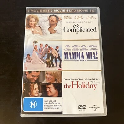 The Holiday / It's Complicated / Mamma Mia! (DVD, 3 discos) Región 4 Foto 1 de 4
