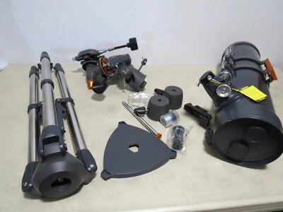 Celestron 31051 AstroMaster 130EQ MD Telescope, Grey New AS IS - Image 1 of 4