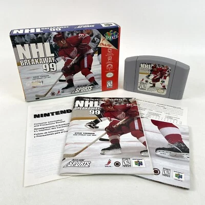 🔥NHL Breakaway 99 (N64 Nintendo 64) Complete In Box Reg Card CIB TESTED RARE!🔥 - Image 1 of 4