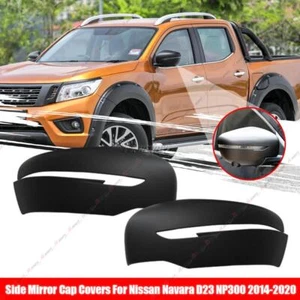 2x Matte Black Wing Side Mirror Cover Caps For Nissan Navara NP300 D23 2014-2020 - Bild 1 von 4