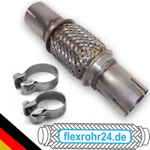 Tubo flexible pieza flexible tubo de escape 50x250/360 mm conexión ranurada + 2 abrazaderas - Imagen 1 de 3