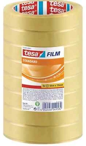 TESA TESAFILM Self-Adhesive Clear Tape - 8 ROLLS X 19mm x 66mtrs - Picture 1 of 2