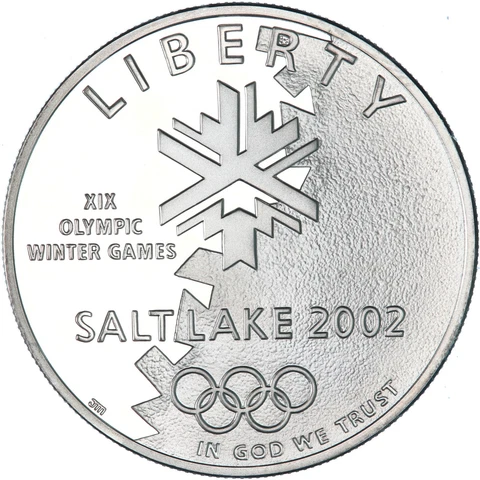 2002 P Winter Olympics Salt Lake City Proof Commemorative 90% Silver Dollar US Cover