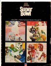 Lot Of 2 McDonald's History Of The Super Bowl Magazines 1977 Coca Cola FM10