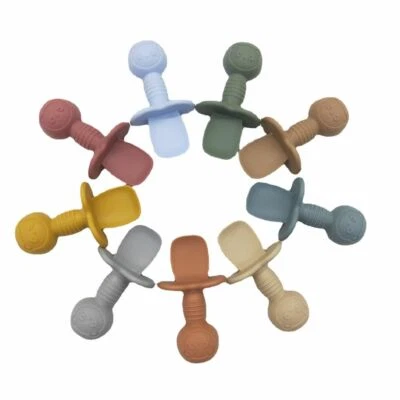 Baby Silicone Spoon and Fork Soft Baby Feeding Led Weaning Training Cutlery Set - Image 1 of 4