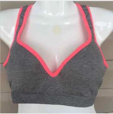 MAKE + MODEL LACE RACERBACK WIRELESS SPORTS BRA #294628 PINK GREY MEDIUM NEW $28 - Image 1 of 2