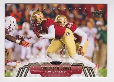 2014 UD Upper Deck RC Star Rookie #82 Christian Jones Florida State Seminoles - Image 1 of 2
