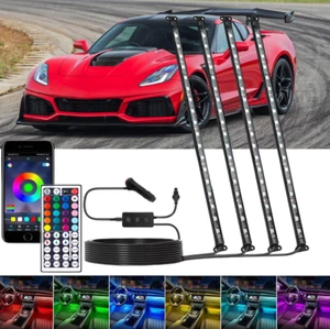 For Chevy Corvette C6 C7 C8 RGB 72 LED Car Interior Floor Atmosphere Light Strip - Picture 1 of 20