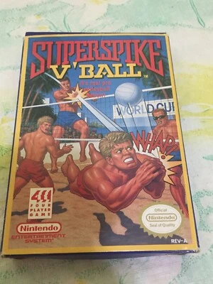 Super Spike V'Ball Nintendo NES Video Game w Box and Sleeve - Image 1 of 4