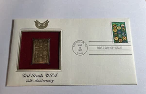 NEW 1987 Girl Scouts USA 75th Anniversary Golden Replica Stamp - Picture 1 of 5