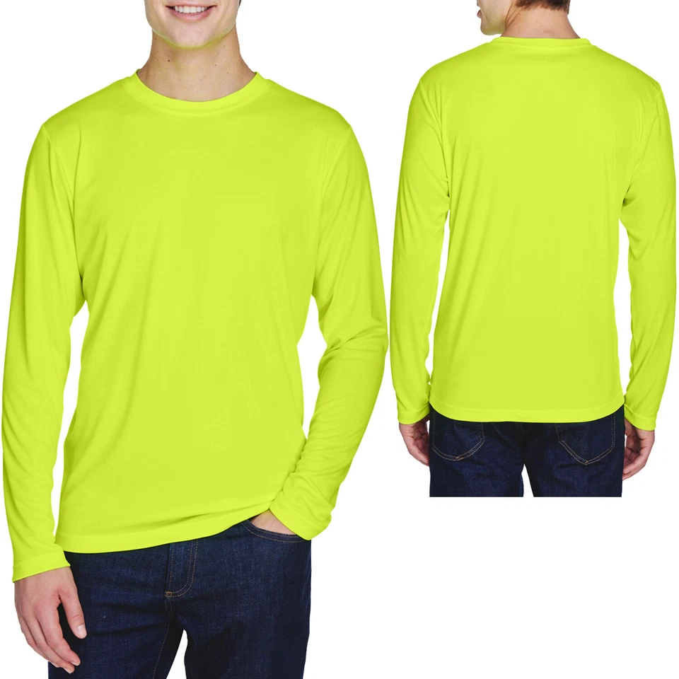 Mens Long Sleeve Base Layer T-Shirt Moisture Wicking XS-XL 2X 3X 4X NEW - Image 1 of 1