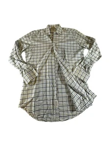 Peter Millar Hemd Erwachsene Medium beige Gingham kariert Button Down Qualität Herren " - Bild 1 von 12