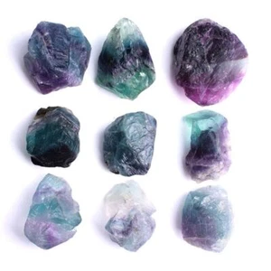 30-50mm Natural Crystal Rainbow Fluorite Rough Stone - Mineral Gemstone Specimen - Picture 1 of 7