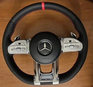 Mercedes AMG Steering wheel Distronic W167 W205 W213 W222 W238 W257 Facelift OEM - Picture 1 of 13