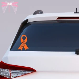 Fighter Kidney Cancer Awareness Ribbons Orange Vinyl Decal Stickers 18 Sizes - Imagen 1 de 3
