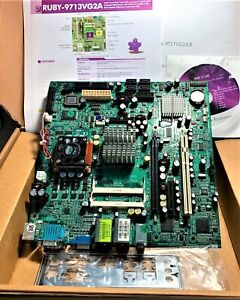 PORTWELL RUBY-9713VG2A CORE DUO MOTHERBOARD, uATX FORM  (INCLUDES  2.16GHZ CPU)