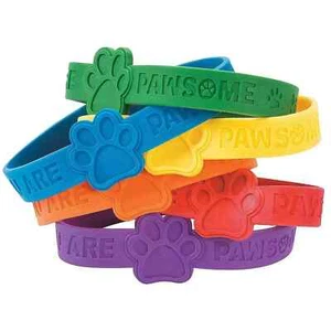 You Are Pawsome wristbands party favours x 12 - Picture 1 of 1