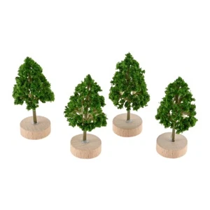 4Pcs Model Trees Miniature with Base Train Scenery Architecture Trees 6*3*3cm - Picture 1 of 13