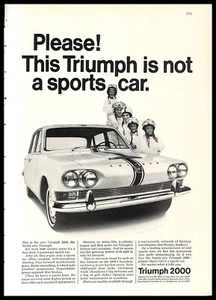 1966 Triumph 2000 Sedan Vintage PRINT AD Family Car Performance Comfort - Picture 1 of 4