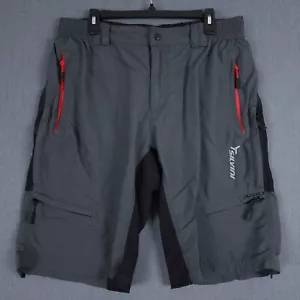 Silvini Rango MTB Cycling Shorts Mens 2XL Gray Black Mountain Bike Zip Pockets - Picture 1 of 10