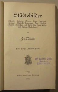 LIBRO DE VIAJES RARO: WERNICK IMÁGENES URBANAS, ROMA/NUEVA YORK/CHICAGO/AMSTERDAM 1880 - Imagen 1 de 6
