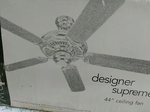 monte carlo 44" DESIGNER SUPREME II ceiling fan 5DS44wp 5BLADE (LUBBY - Picture 1 of 10