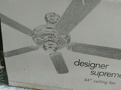 monte carlo 44" DESIGNER SUPREME II ceiling fan 5DS44wp  5BLADE (LUBBY - Image 1 of 4