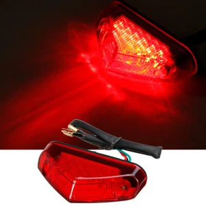 Universale 12v 12 Led Rosso Faro Freno Fanale Targa Luci Posteriore Moto Rosso - Picture 1 of 14