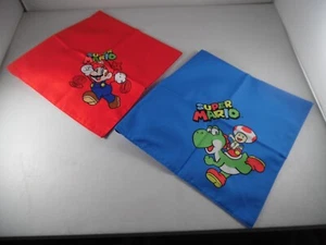 Dog Bandana “Super Mario” Red & Blue-Pattern on both sides - Picture 1 of 5