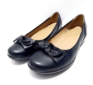 Hotter Jewel Size 8 UK Wide Fit EXF Black Leather Shoes Flats Comfort Concept - Picture 1 of 7