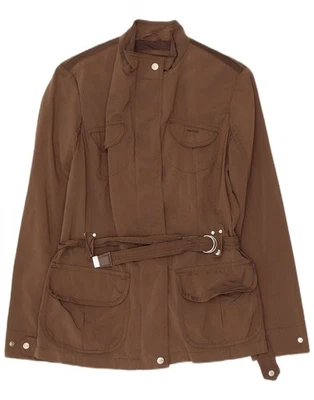 GEOX Womens Respira Utility Jacket UK 12 Medium Brown Polyester DO01 - Image 1 of 3