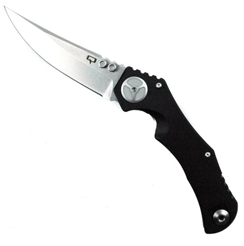 Quartermaster QSE-2 Ricardo Tubbs 4" lâmina lavada em pedra S35VN, cabo preto G10 - Imagem 1 de 2