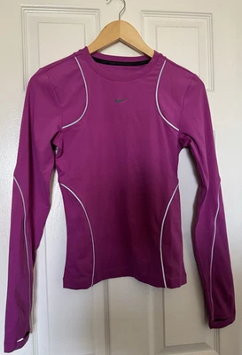 Nike Running Division Long-Sleeve Running Top Fuchsia FV6418-518 Women's Size XS - Image 1 of 3