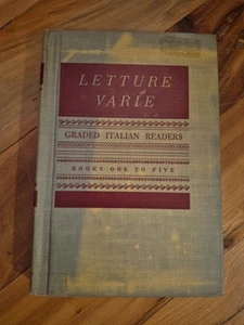 Letture Varie Graded Italian Reader - 1949 Books One To Five HC - Picture 1 of 9