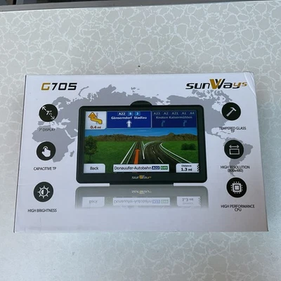 SunWays G705 - 7" GPS UK Hartglas High Resolution 800x480 High Performance - Bild 1 von 4