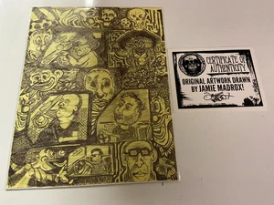 1 OF A KIND MADROX SKETCH DOODLE ART  TWIZTID AUTOGRAPHED - Picture 1 of 1