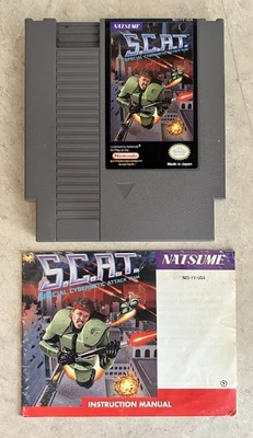 S.C.A.T. Special Cybernetic Attack Team (Nintendo NES, 1991) With Manual  - Image 1 of 4
