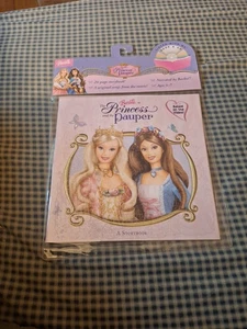 Rare Barbie The Princess & The Pauper Storybook CD Golden Books 2004 New NOS - Bild 1 von 2